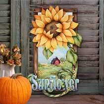 Sunflower Welcome Door Hanger | Wayfair